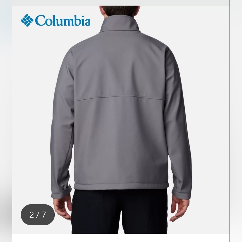 Columbia Men's Ascender Softshell Jacket Water/Wind Resistant City Gray Size 3X - Picture 2 of 6